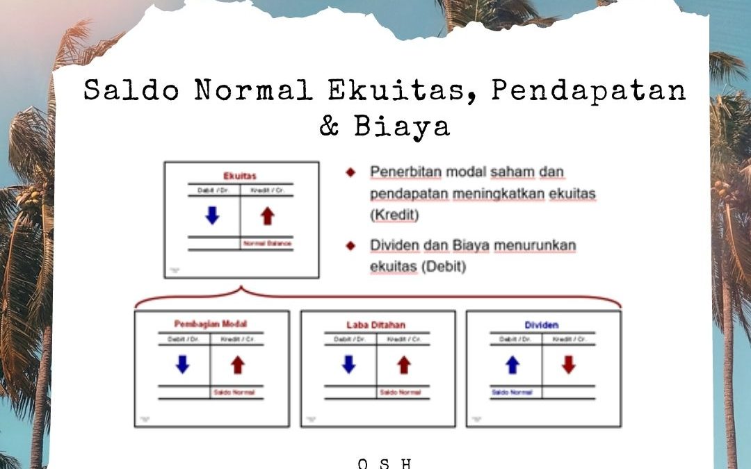 Saldo Normal Ekuitas, Pendapatan & Biaya